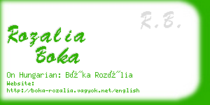 rozalia boka business card